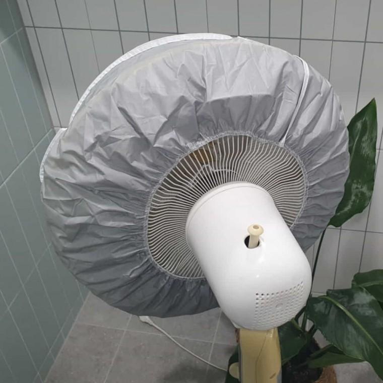 선풍기 덮개 그레이 선풍기방수커버 먼지방지