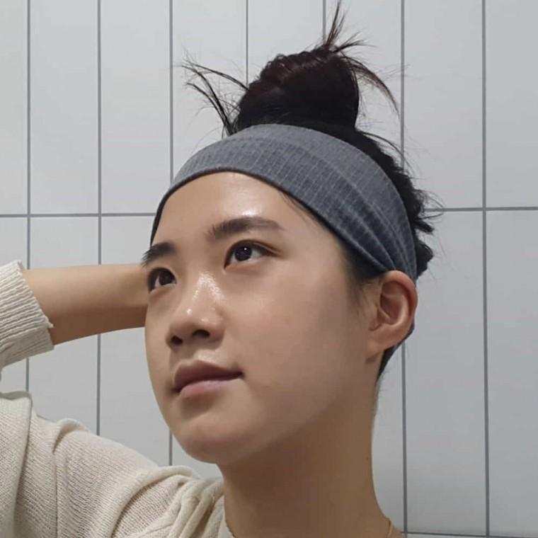 골지 헤어밴드 그레이 남성헤어밴드 여성헤어밴드