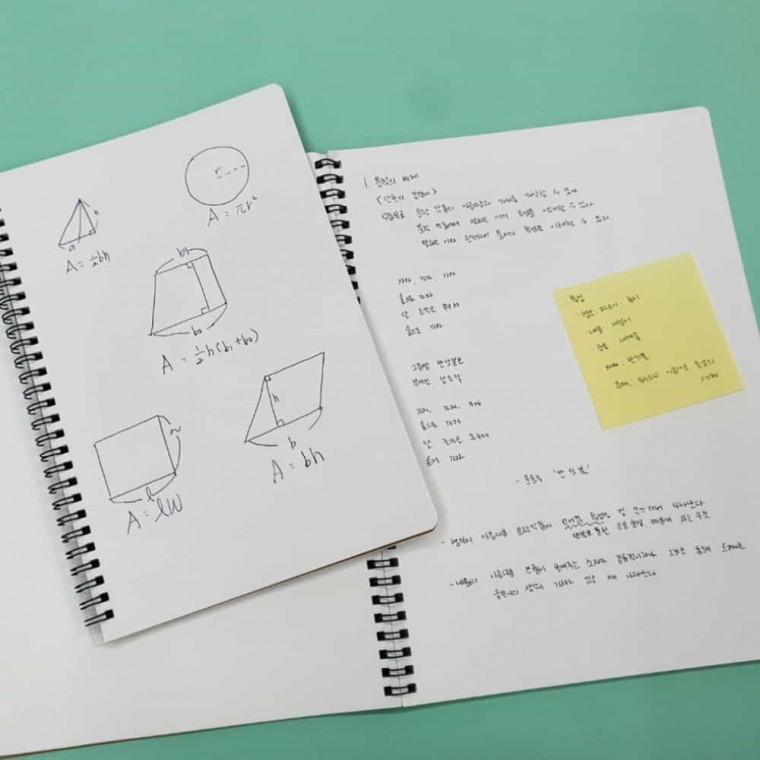 크라프트 무선노트 A4 무지노트 수학노트