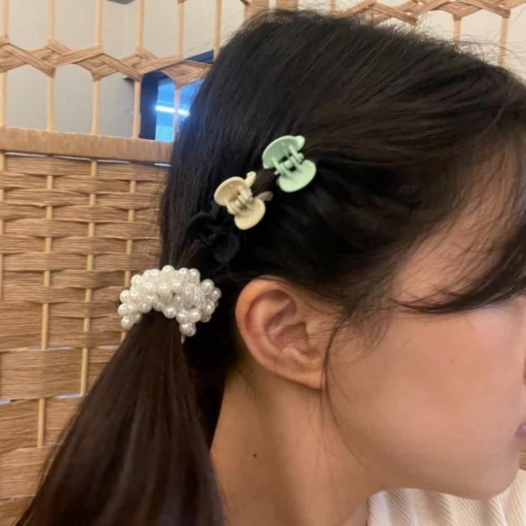 미니집게핀 베이지 10P 올림머리집게핀 작은집게핀