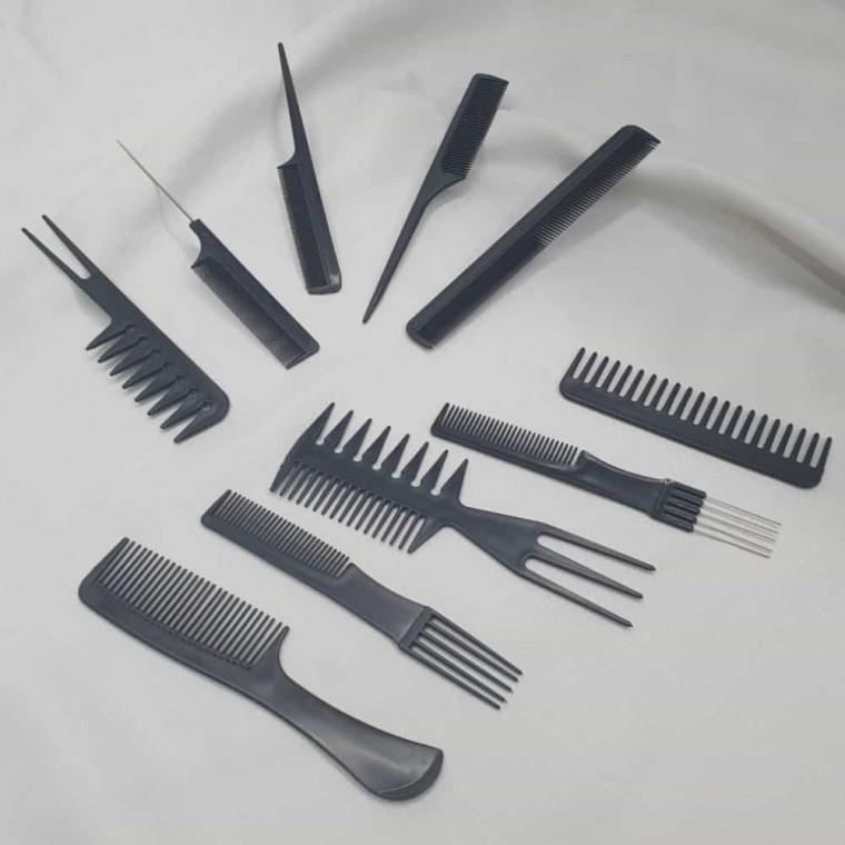 바버샵 빗 10종 세트 염색빗 헤어빗