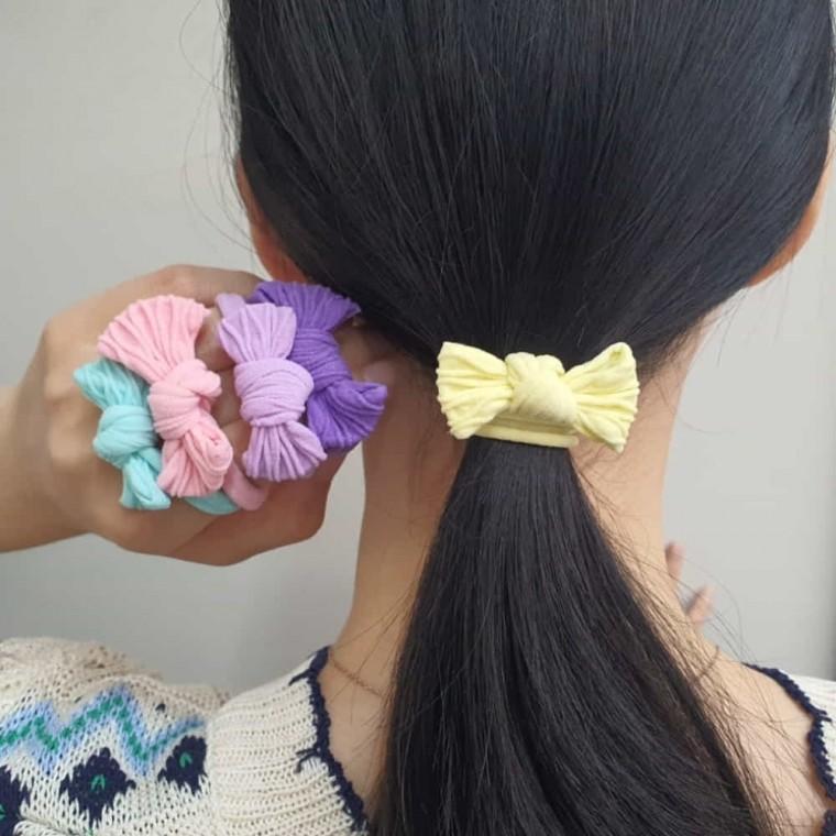 데일리 리본머리끈 10P 리본고무줄 초등학생머리끈