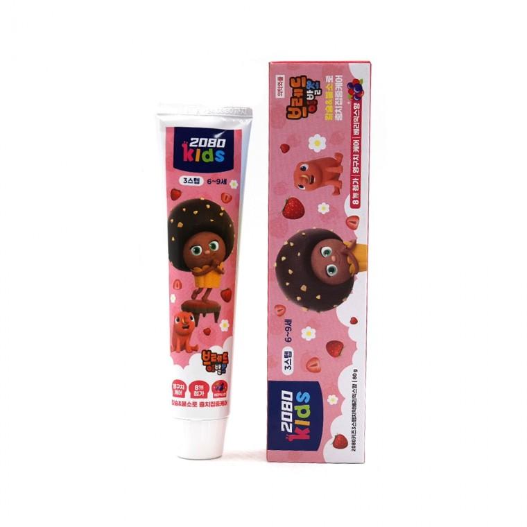 2080키즈 3Step 캐릭터 어린이치약 베리믹스향 80g