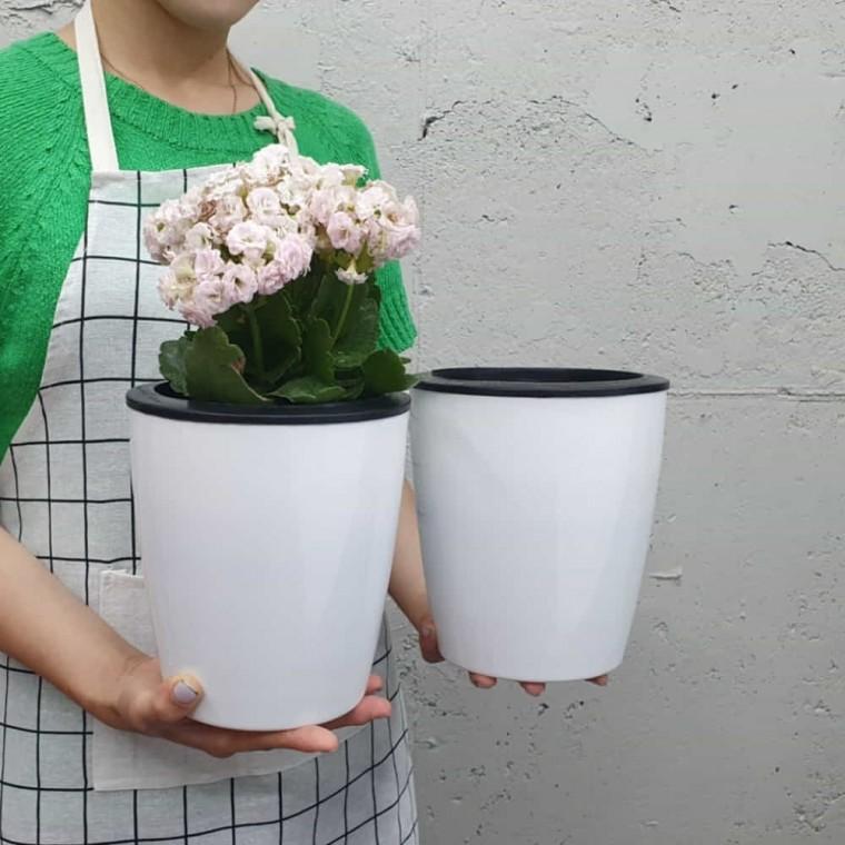 원형 자동급수 대형 인테리어화분 실내화분