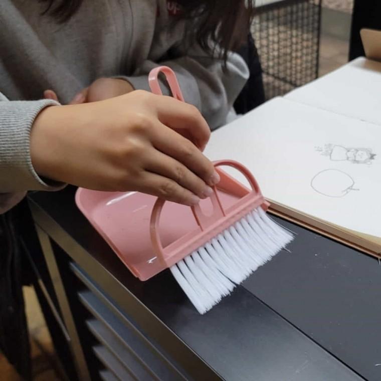 미니 빗자루 세트 연핑크 실내빗자루 미니빗자루세트