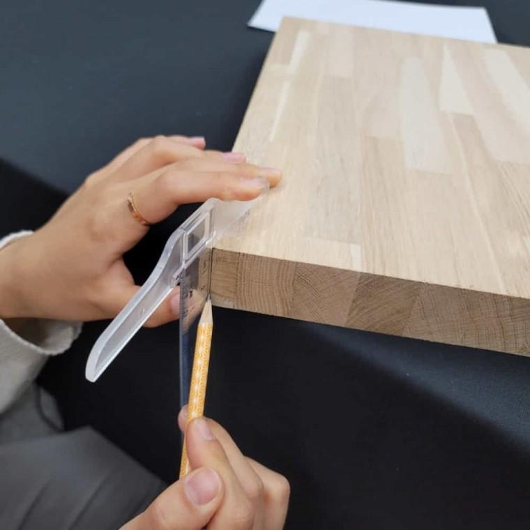 투명 플라스틱 T자 30cm 투명자 줄긋기자