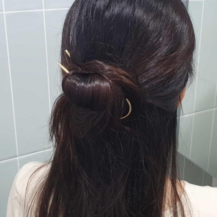 올림머리 비녀 금 올림머리비녀 뒤꽂이비녀