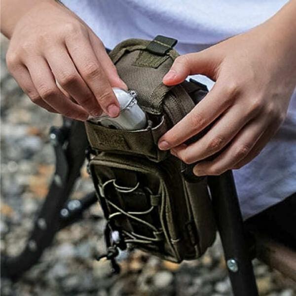 카즈미 크로스백 파우치 미니 수납 포켓 가방 카키