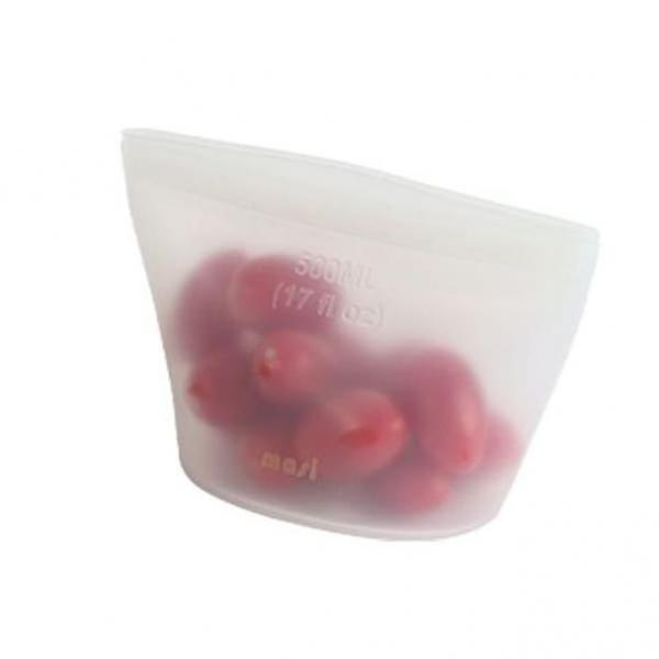 마시 실리콘 지퍼백 밀폐 파우치 실리콘팩 500ml 1P