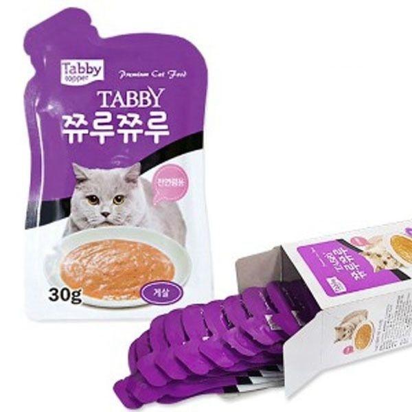 고양이 간식 파우치 영양식 츄르 게살 30g 12개