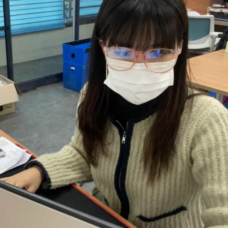 뿔테 안경 핑크 눈보호안경 블루라이트차단안경
