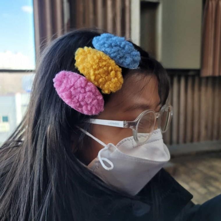 뽀글이 똑딱핀 5P 여아겨울똑딱핀 여성머리핀똑딱이핀