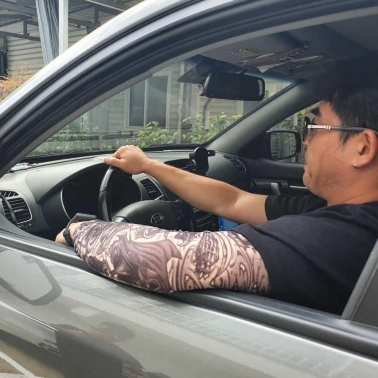 해골모양 문신 팔토시 남자문신팔토시 남자타투팔토시