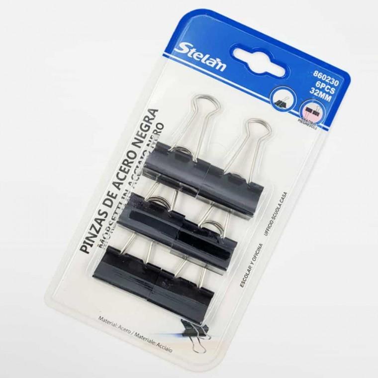 서류 집게 클립 32mm 6개 블랙