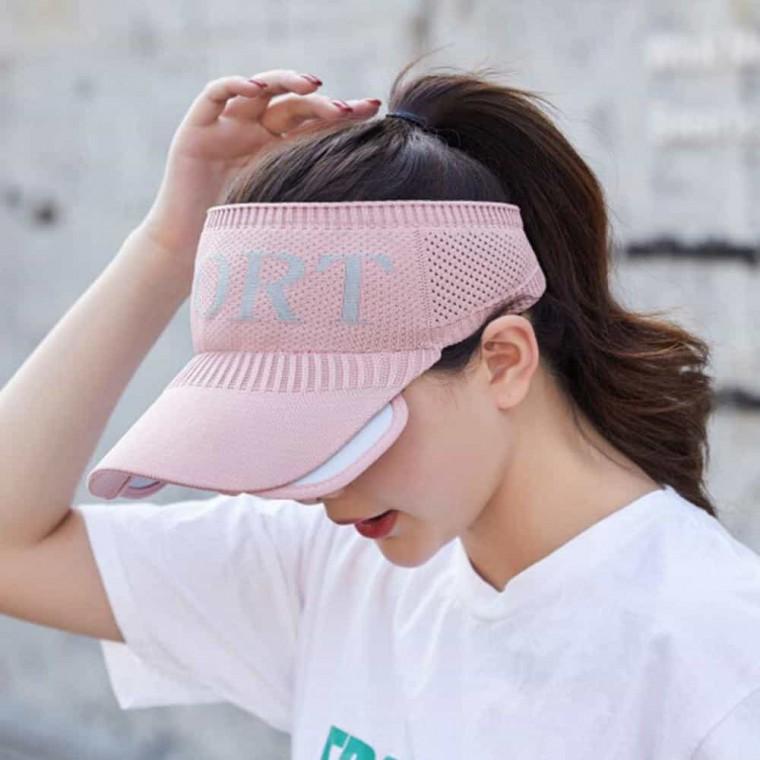 여성 스포츠 썬캡 핑크