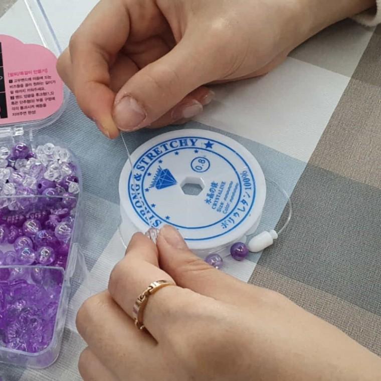 우레탄줄 투명 0.8mm 팔찌만들기줄 비즈줄