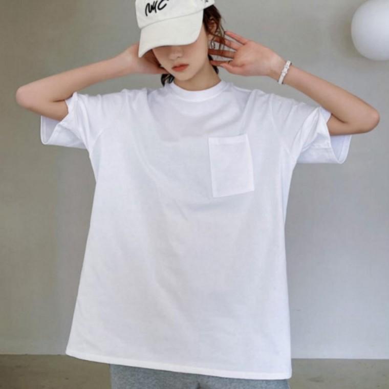 여성 여름 오버핏 면 기본 캐주얼룩 루즈핏 반팔티 티셔츠 시원한 베이직 티 데일리 기본템