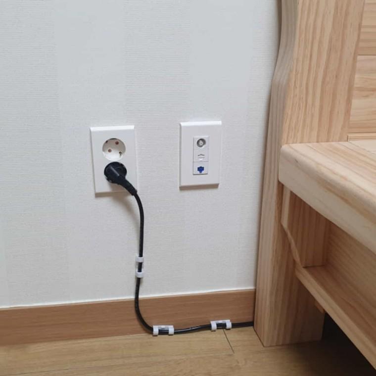 선정리클립 화이트 소 케이블선정리 컴퓨터전선정리