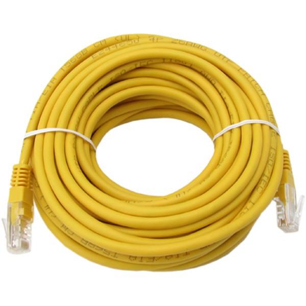 CAT5E UTP 랜케이블 옐로우 10m 컴퓨터 랜선 인터넷선 통신선 스위칭허브 공유기 CCTV 연결