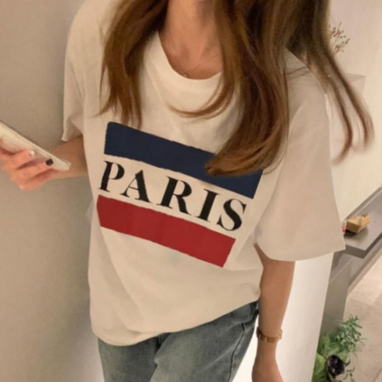 여성 여름 면 반팔티 시원한 티셔츠 패션 오버핏 인기 티셔츠 기본 캐주얼룩 데일리 기본템
