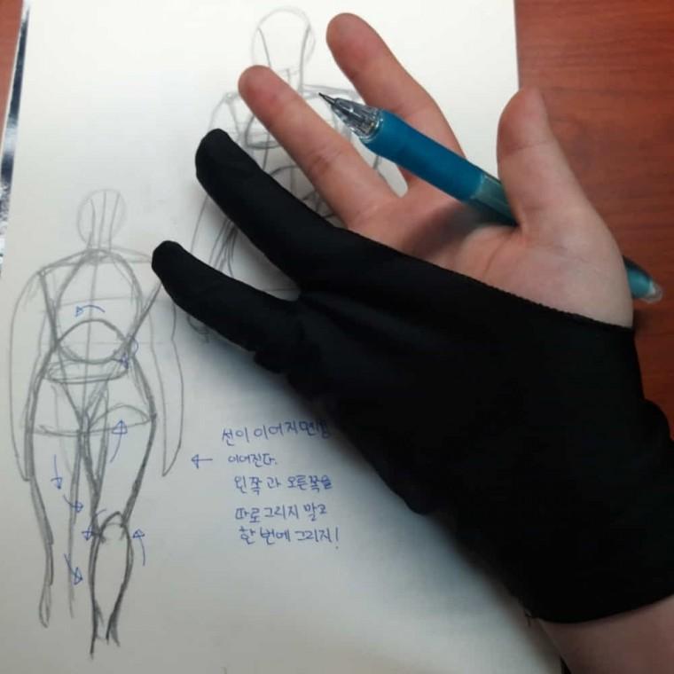 타블렛 장갑 S 드로잉장갑 스케치장갑