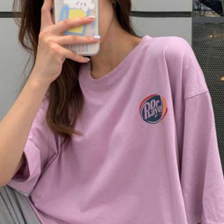 여성 여름 오버핏 반팔티 박스 면 반팔 티셔츠 인기 캠퍼스룩 대학생 시원한 데일리룩