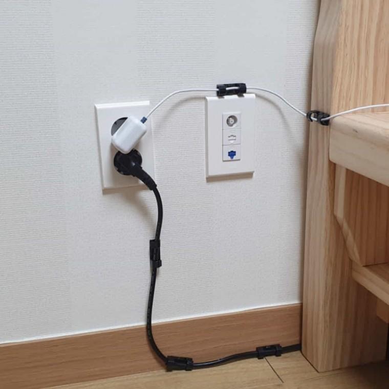 선정리클립 블랙 대 컴퓨터전선정리 책상전선정리