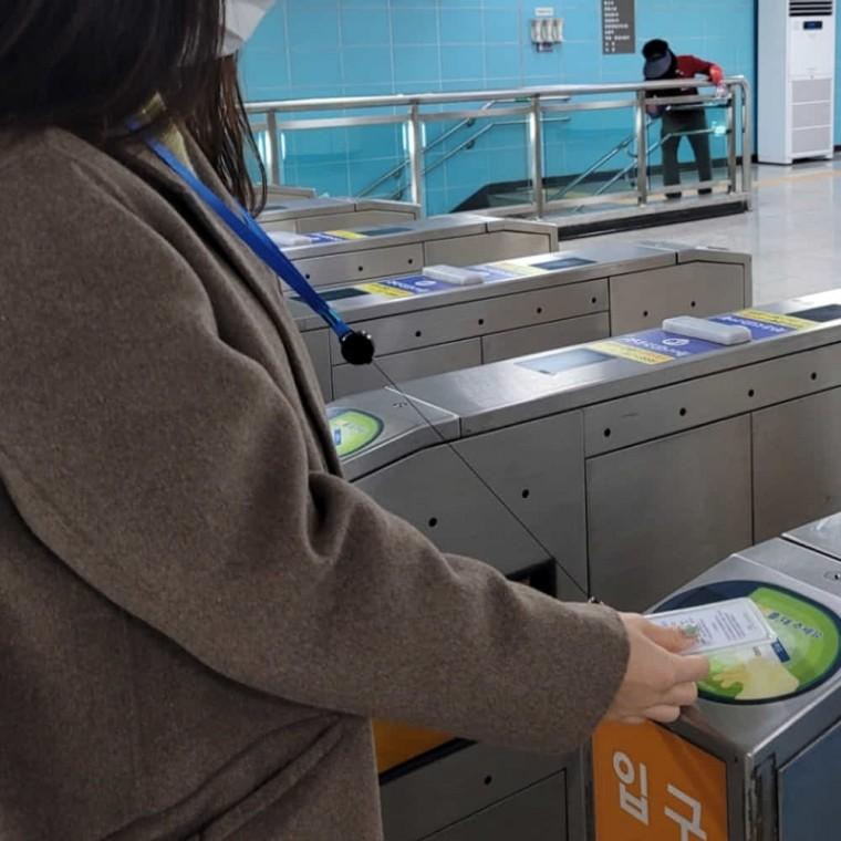 사원증목걸이 블루 카드목걸이 공무원증케이스