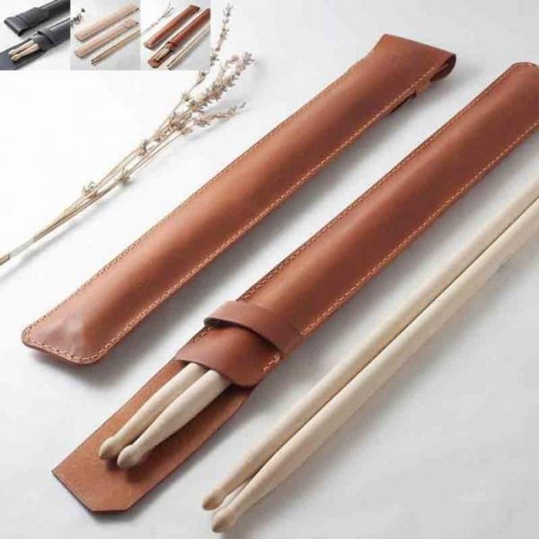 가죽 드럼 스틱 케이스 수납백 보관 커버 파우치 가방 포켓 PU 홀더 보관함 꽂이