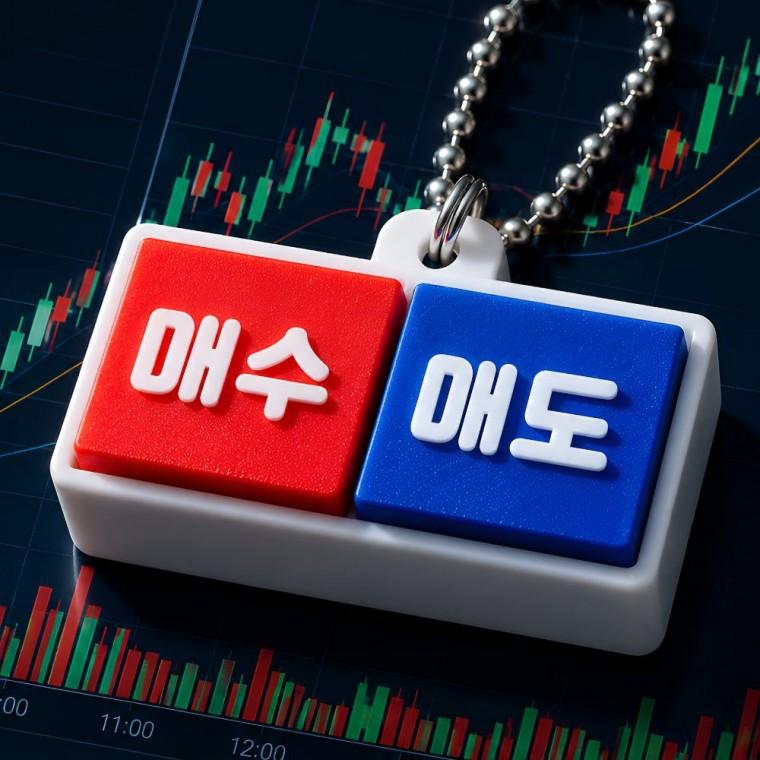 매수 매도 주식 클리커 열쇠고리 키링 가방고리 백참 에어팟 소품 선물 실용적인