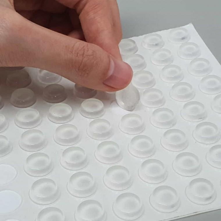 범폰 스티커 12x4mm 서랍소음방지스티커 투명도트스티커