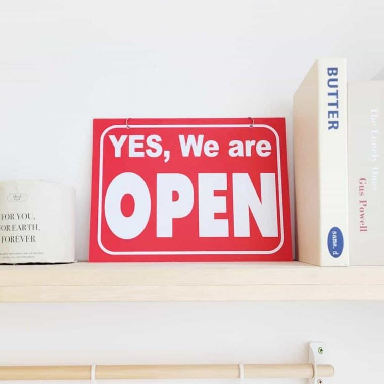OPEN CLOSED 안내판