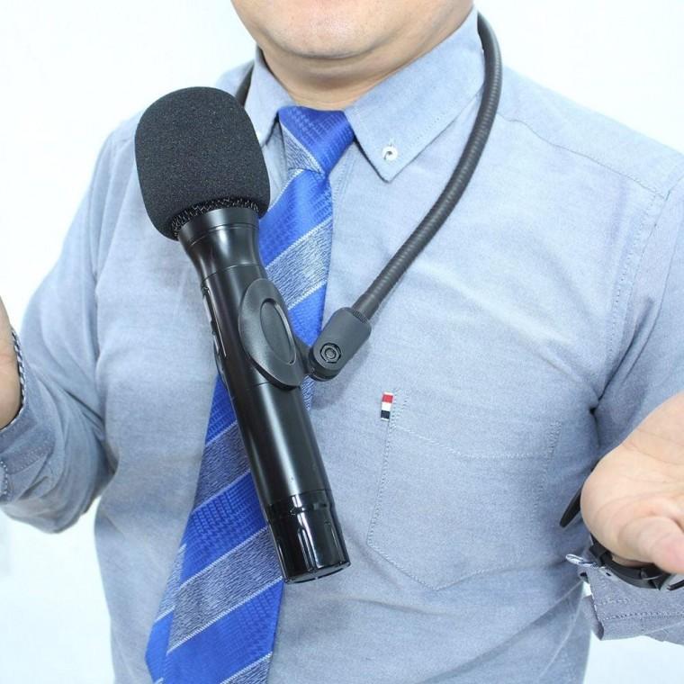 JL 매직 목걸이 마이크 거치대 핸즈 프리 강의용 발표 편한 착용형 MC 필수템