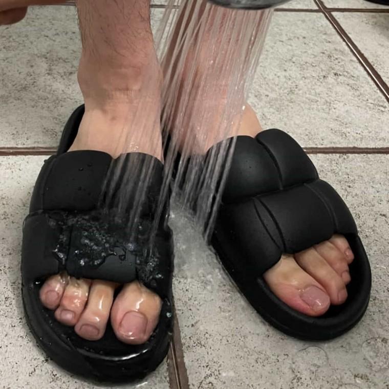 여성용 슬리퍼 블랙 발이편한슬리퍼 쿠션실내화