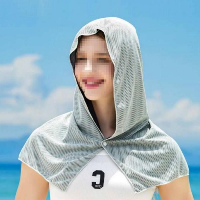 냉감 후드형 쿨링타올 목어깨 햇빛가리개 아이스수건 여름
