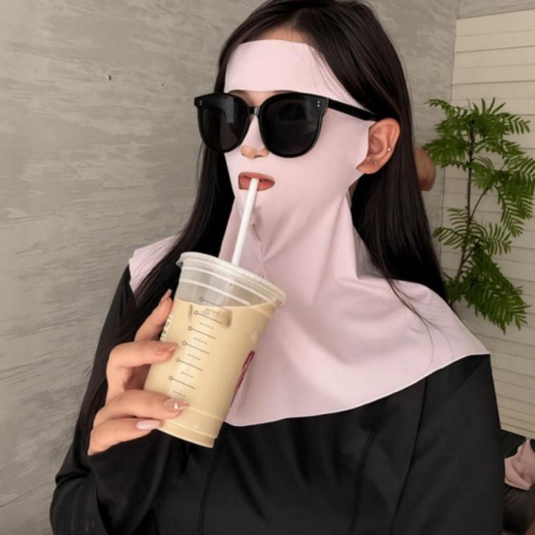 자외선차단 전면 가리개 목 보호형 안면 보호대 페이스쉴드