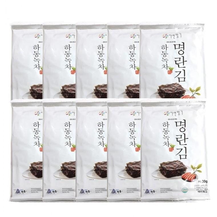 (벌크) 명란 뿌린 하동 녹차 전장김 10 봉