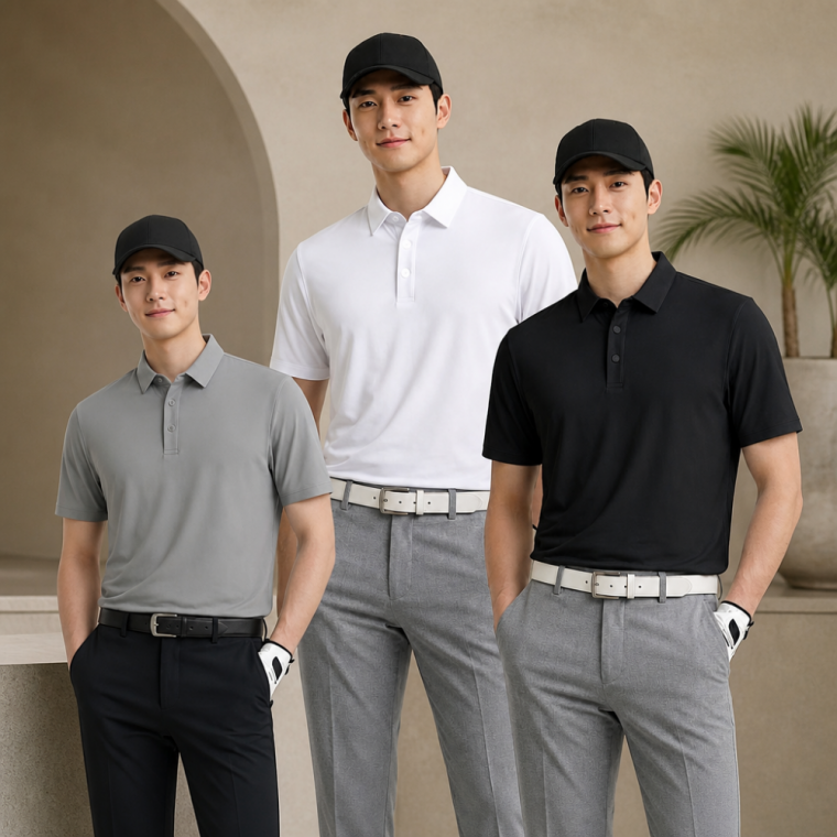 기능성 골프웨어 무지 피케 반팔 카라티셔츠 남녀 공용 데일리 상의