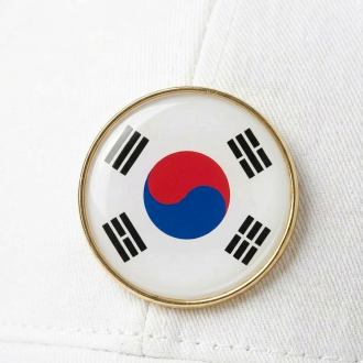 애국심 가득 원형 태극기 금속 배지 기념품