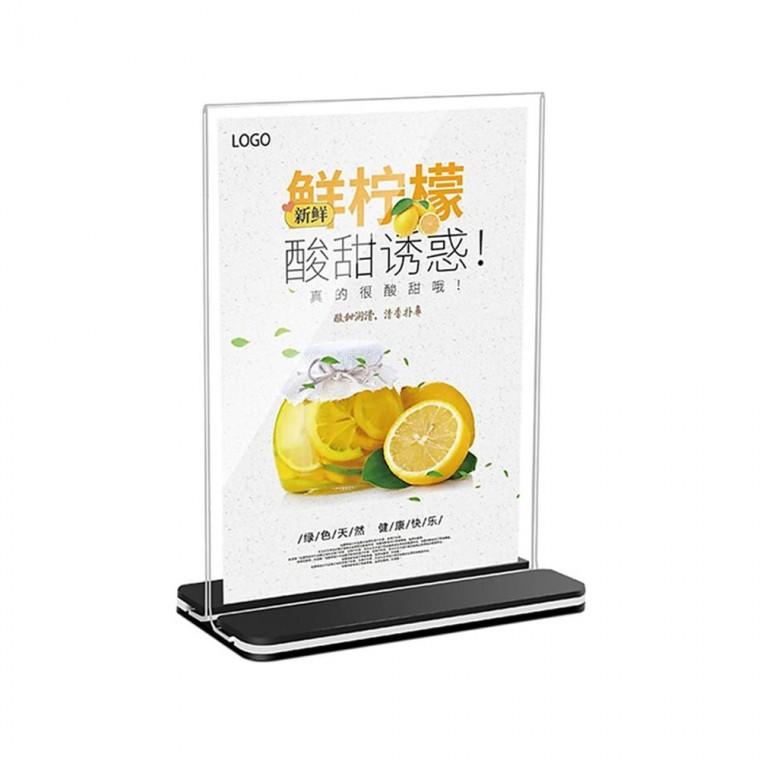 아크릴전시판 A6 아크릴 POP 꽂이 T자형 메뉴판 안내판 가격안내판