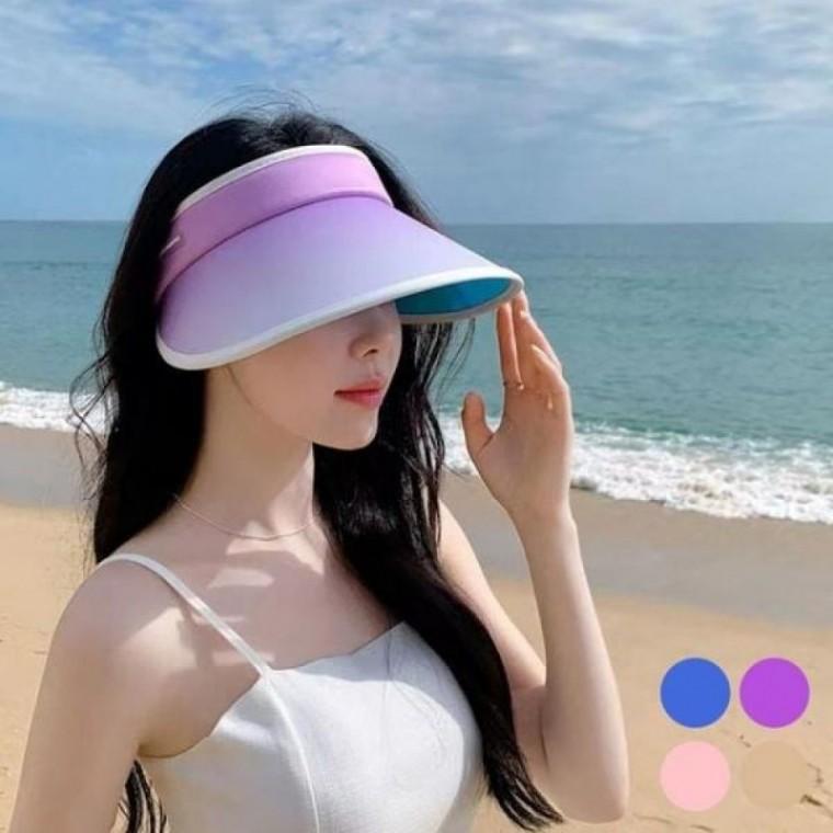 썬캡 휴양지 썬바이저 여름 자외선차단 여성 와이드 쿨링