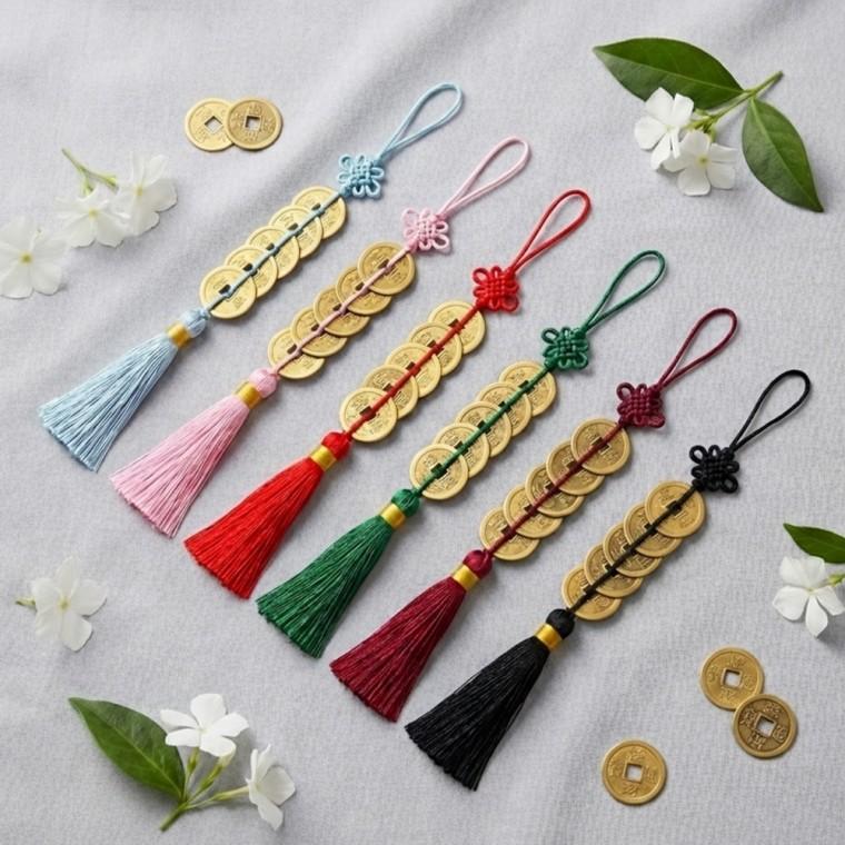 행운의 엽전 노리개 전통 키링 만들기 DIY 키트 세트 완제품 12종 한국 매듭 태슬 오제전 외국인 친구 선물