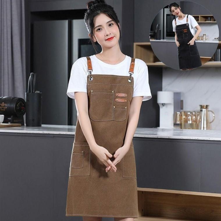 카페 바리스타 앞치마 공방 캔버스 빅사이즈 방수