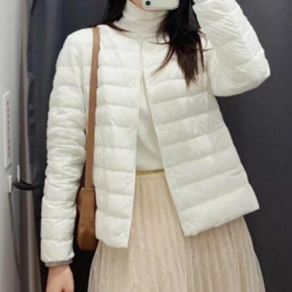 덕다운 오리털 여성 긴팔 가을 겨울 점퍼 경량 패딩