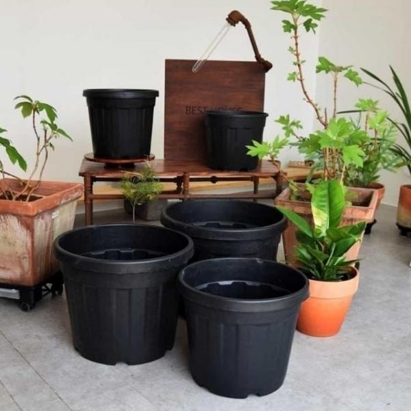화분 고무 화분 45L 프라스틱화분 원형대형화분