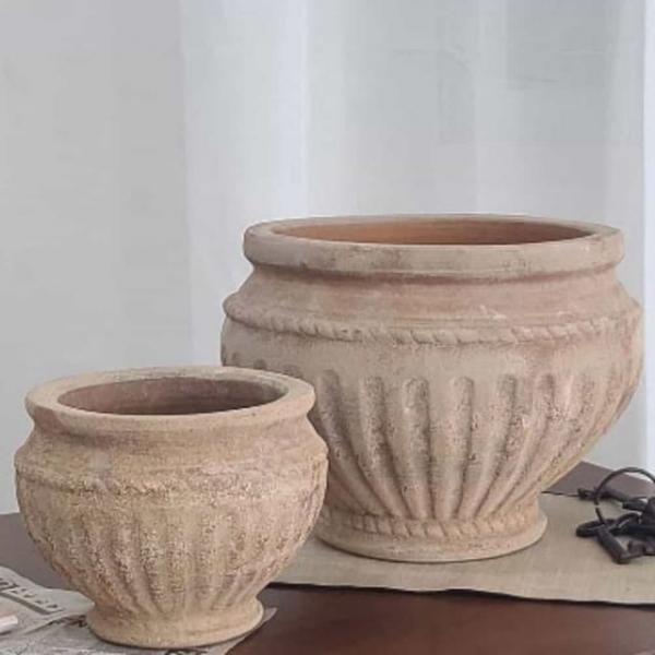 테라원 토분 2개 세트 깔끔한화분 엔틱화분