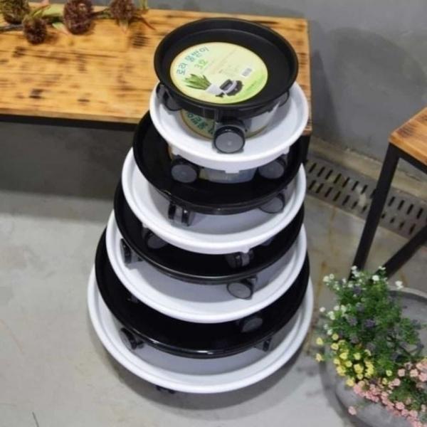 바퀴 450mm 화분 받침 원형화분받침 바퀴달린화분받침