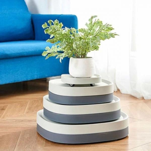 바퀴 화분 받침 22.5cm 화분받침 화분받침대사각