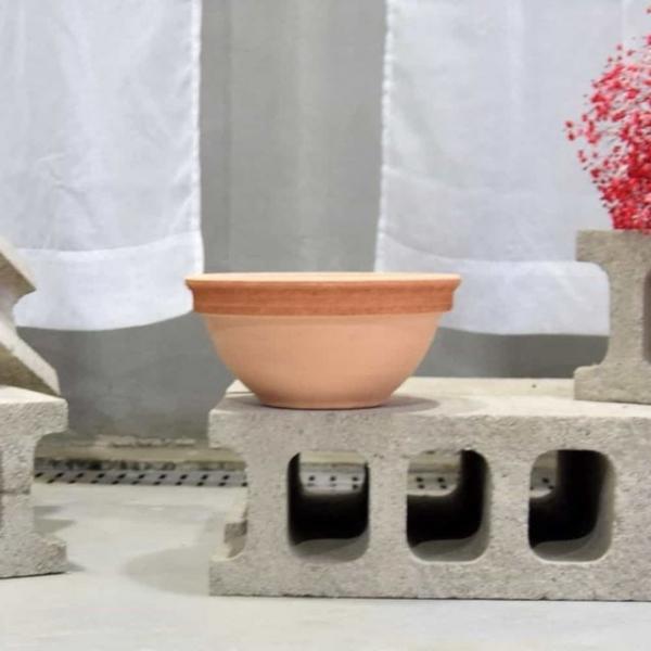 토분 반원 23x11cm 다육토분 원형화분