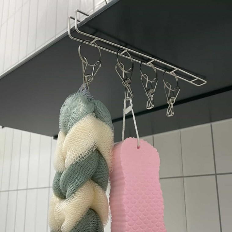 스텐 집게 고무장갑집게 행주건조대